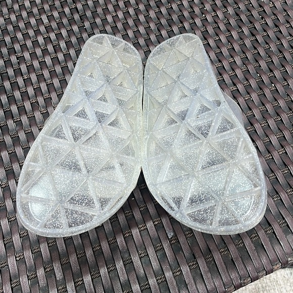 Bobbie brooks clear Jelly Slide On shoes large 9/10 - Picture 8 of 8